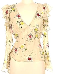 Marc Jacobs vintage 100% silk blouse top size 4
